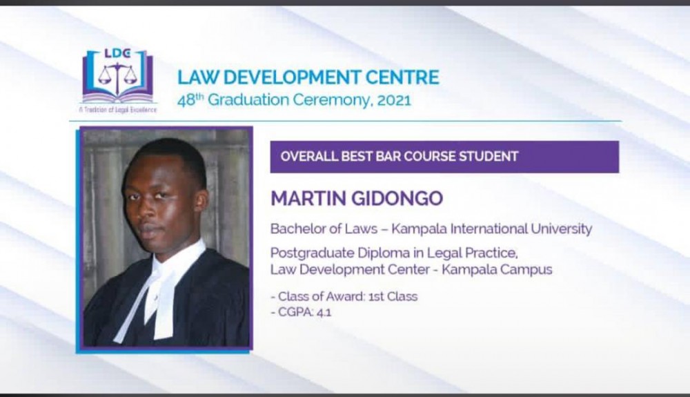 Kiu Alumnus And Ldc Elite Graduate Gidongo Wants To Refine The Law Sector