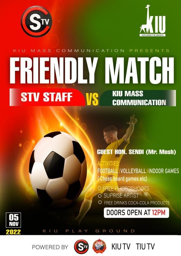 kiu-mass-communication-students-to-host-stv-in-a-football-friendly-match