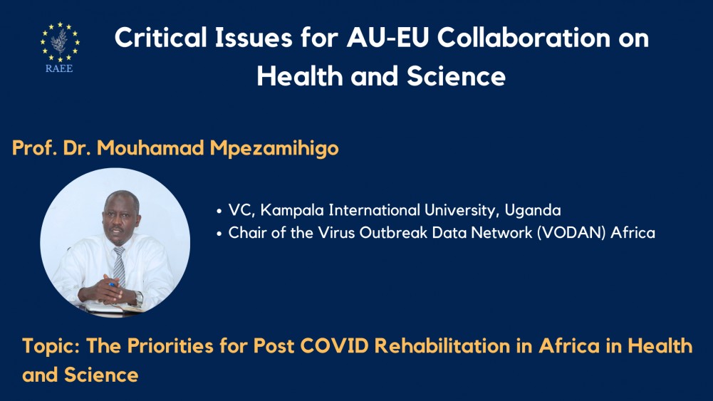 Kiu Vc Prof Mouhamad Mpezamihigo Set To Speak At The Conference On Au-eu Collaboration On Health Science Network