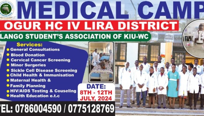 KIU Western Campus Lango Students Association to Hold Medical Camp in Lira District