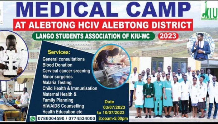 Lango Students Association Of Kiu Western Campus To Hold Medical Camp In Alebtong District