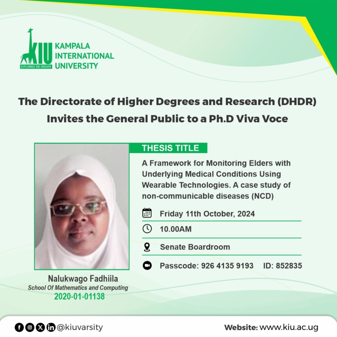 PhD Viva Voce: Ms Nalukwago Fadhilla