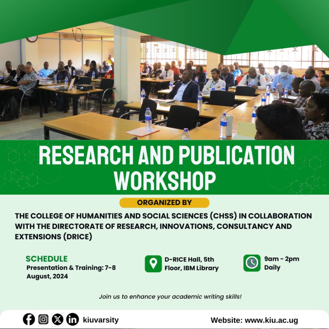 Research and Publication Workshop: CHSS and DRICE