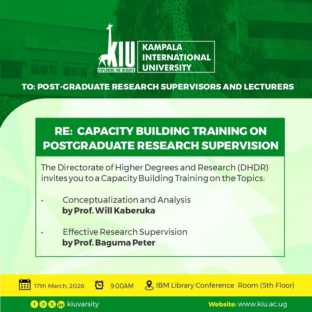 Capacity Building Training on Postgraduate Research Supervision
