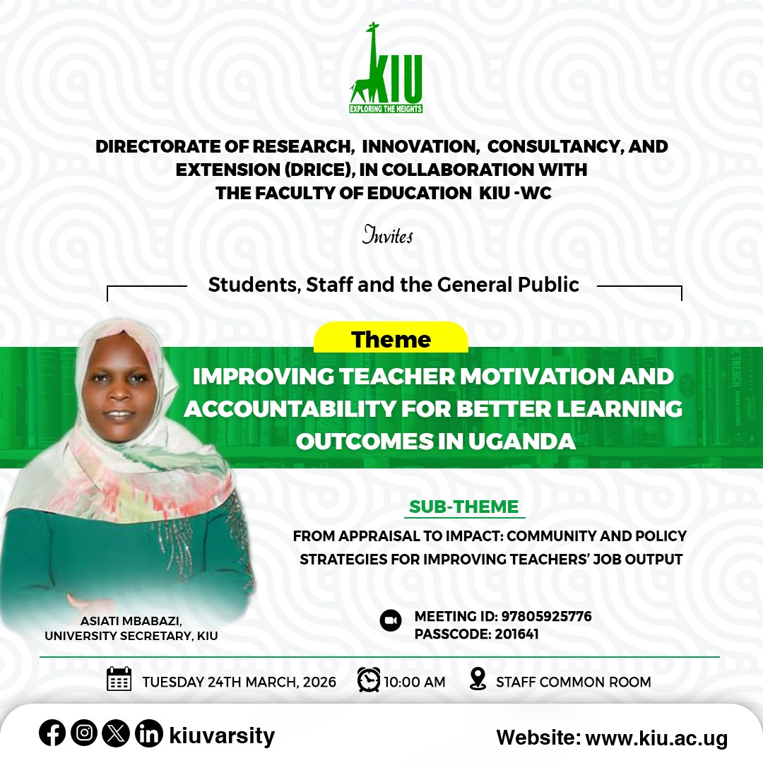 Academic Dialogue on Improving Teacher Motivation and Accountability for Better Learning Outcomes in Uganda