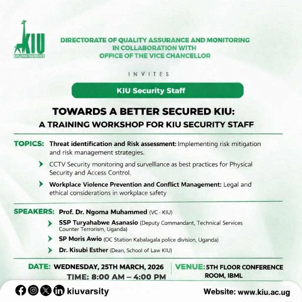 KIU Security Staff Training Workshop