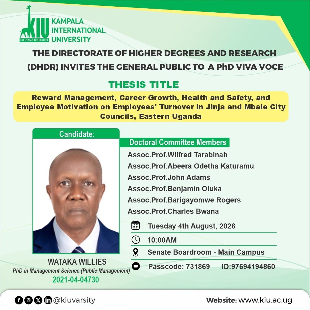 PhD Viva-Voce Mr. Wataka Willies