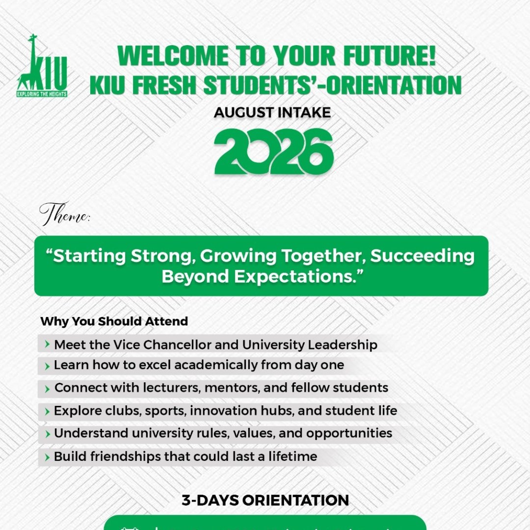 August Intake 2026 Student Orientation Programme