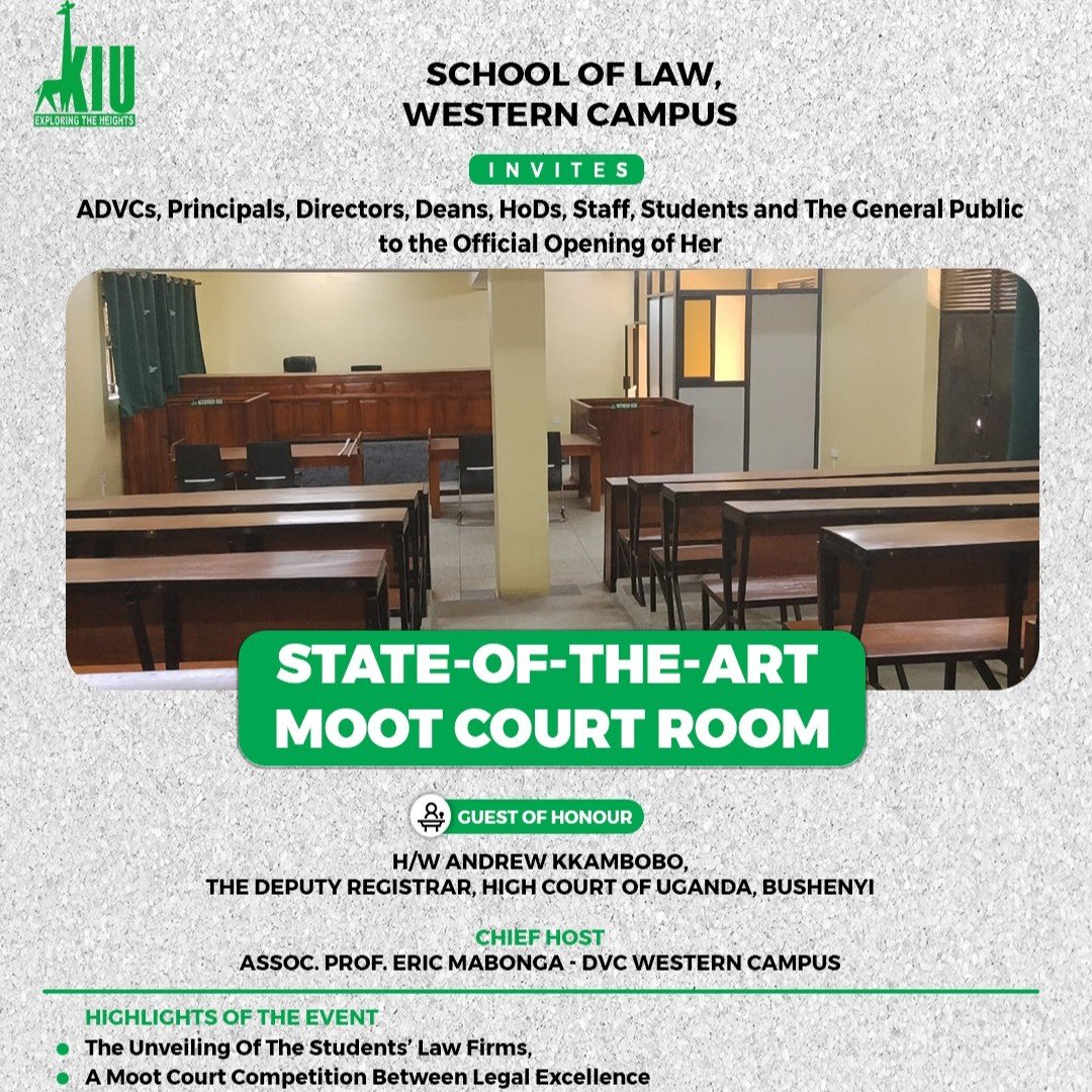 Official Opening of its State‑of‑the‑Art Moot Court Room At KIU Western Campus